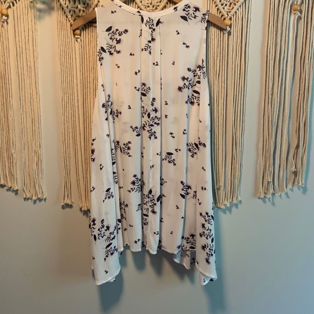 FREE PEOPLE Women's Snap Out Of It Floral Swing Mini Tunic Dress Pockets Medium - Picture 8 of 12